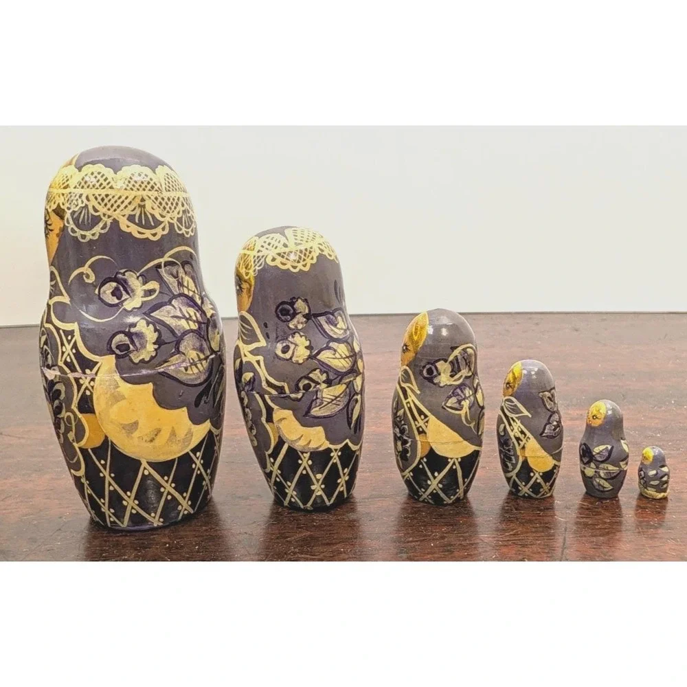 1993 Russian Sergiev Posad Matryoshka Nesting Dolls Set of 10 Signed 8